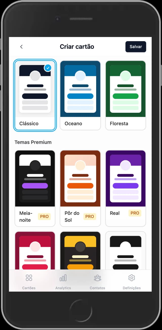 Cartão digital Qlinq pronto